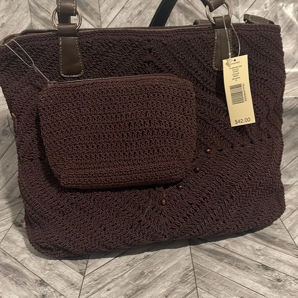 Amanda Smith Brown Woven Tote Bag - Picture 10 of 10
